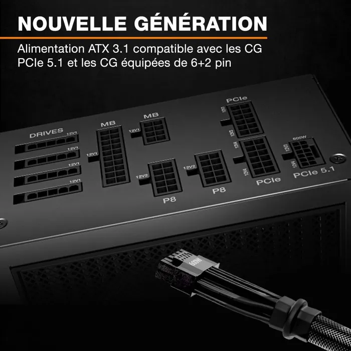 be quiet! DARK POWER 14 - Alimentation PC 1000W 80 Plus Titanium - Ventilateur avec technologie be Silent Wings, Mode Silencieux