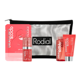 Kit Rodial Little Luxuries Dragon's Blood - Micellaire Purifiant 100 ml, Gel Sculptant Visage 15 ml, Gel Contour des Yeux 15 ml, Patchs Hydratants Yeux 3 g - Pour Tous Types de Peau