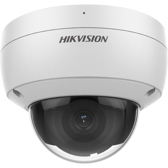 Hikvision Caméra réseau dôme fixe anti-vandalisme 8 MP AcuSense avec objectif 2.8 mm, WDR 120 dB, audio, IP67 et IK10