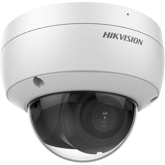 Hikvision Caméra réseau dôme fixe anti-vandalisme 8 MP AcuSense avec objectif 2.8 mm, WDR 120 dB, audio, IP67 et IK10