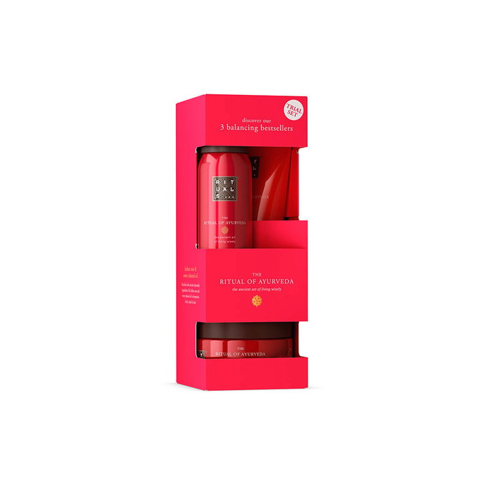 Rituals The Ritual Of Ayurveda Set Cadeau 3 Pièces - Gel Douche Moussant, Crème Corps, Gommage Corps