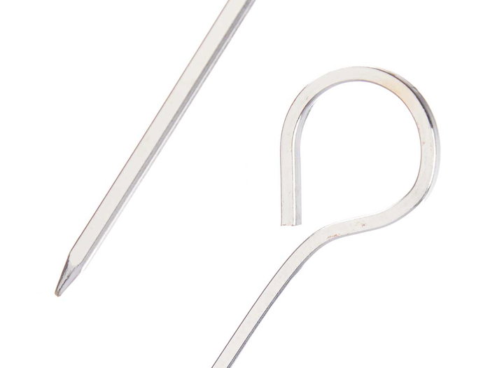 KINVARA Set de 6 piques à brochette en métal 25 cm, Plata