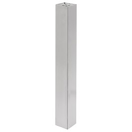 HERRAJES ALK Colonne 80x80 Effet Inox H710 pour Base Plate Carrée