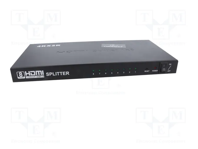 GEMBIRD Multiprise HDMI 1.4 noir, 3D, 4K, UHD 2160p, HDCP 1.4