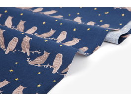 Dailylike Tissu coton Owl Family épaisseur 20C 1,10m x 3m