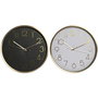 Horloge Murale Home ESPRIT Blanc Noir Aluminium 30 x 4,3 x 30 cm (2 Unités)