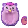Polly Pocket JBJ91 - Coffret Sac à Main Maman et Bébé Hérissons avec 2 Figurines et 16 Accessoires, Jeu 2 en 1 pour Enfants à Partir de 4 Ans
