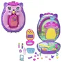 Polly Pocket JBJ91 - Coffret Sac à Main Maman et Bébé Hérissons avec 2 Figurines et 16 Accessoires, Jeu 2 en 1 pour Enfants à Partir de 4 Ans