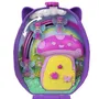 Polly Pocket JBJ91 - Coffret Sac à Main Maman et Bébé Hérissons avec 2 Figurines et 16 Accessoires, Jeu 2 en 1 pour Enfants à Partir de 4 Ans
