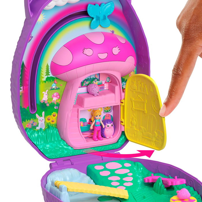Mattel Polly Pocket - Coffret à porter 2 en 1 Maman Hérisson et bébé - Jeu d'éveil avec 16 accessoires et fonction biberon - Référence JBJ91 Mattel Polly Pocket - Coffret à porter 2 en 1 Maman Hérisson et bébé - Jeu d'éveil avec 16 accessoires et fonction biberon - Référence JBJ91