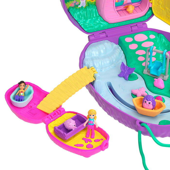 Mattel Polly Pocket - Coffret à porter 2 en 1 Maman Hérisson et bébé - Jeu d'éveil avec 16 accessoires et fonction biberon - Référence JBJ91 Mattel Polly Pocket - Coffret à porter 2 en 1 Maman Hérisson et bébé - Jeu d'éveil avec 16 accessoires et fonction biberon - Référence JBJ91