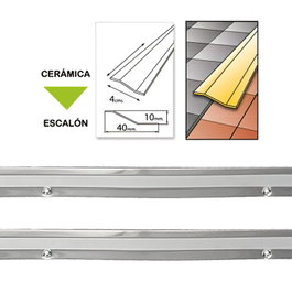 WOLFPACK LINEA PROFESIONAL Couvre-joint à visser pour céramique en aluminium 82,5 cm