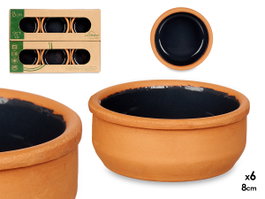 LA DEHESA Set de 6 cañon en terre cuite Anthracite 8 cm