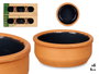 LA DEHESA Set de 6 cañon en terre cuite Anthracite 8 cm
