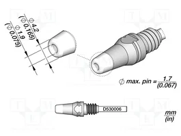 JBC TOOLS Pointe pour fers à dessouder 4,2x1,9mm