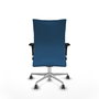 Piqueras Y Crespo Chaise Albacete confidente, Bleu clair, Similpiel, Mécanisme Sincro, Base Aluminium, Bras 1D, Roues 65mm