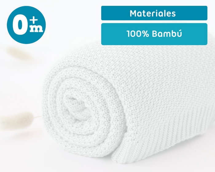 KioKids Couverture Bébé en Bambou 100% 80x110cm - Gris - Certifiée OEKO-TEX Standard 100 - Thermoclimatique, Anti-UV, Anti-Humidité - Pour Nouveau-né et Plus