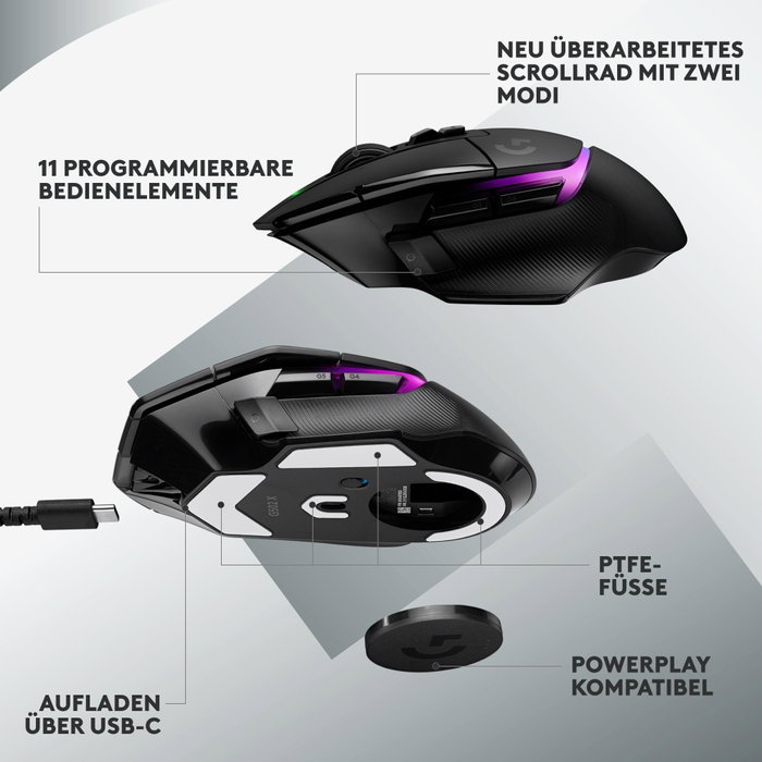 Logitech G G502 X PLUS RGB Souris de jeu sans fil Logitech G G502 X PLUS RGB Souris de jeu sans fil