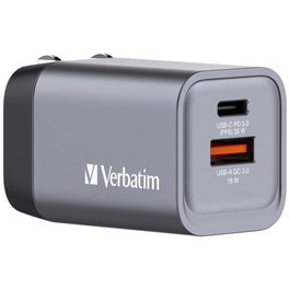 Verbatim Chargeur GaN GNC-35 35 W avec 1x USB-C PD et 1x USB-A QC 3.0