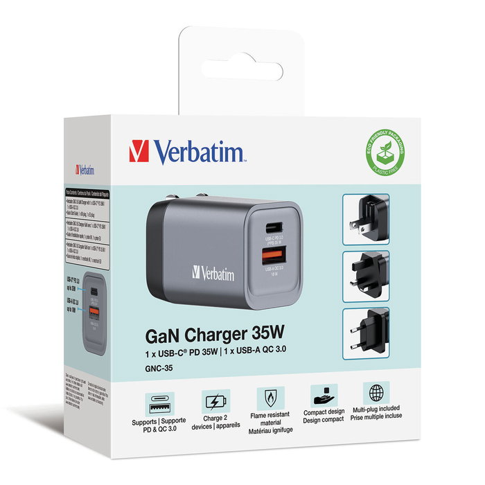 Chargeur mural Verbatim GNC-35 35 W Gris