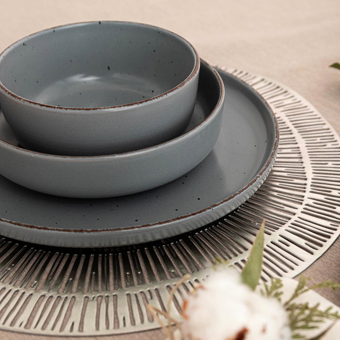 Quid Bol Ceramico Duna Gris 15x15 cm