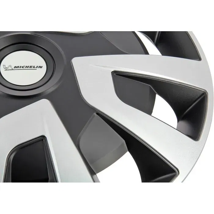 Michelin Lot de 4 enjoliveurs 16" NVS, ABS bi-color, finition vernie, clipsage facile - Enjoliveurs pour utilitaires