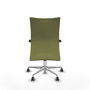 Piqueras Y Crespo Chaise Albacete confidente, Vert olive, Mécanisme Sincro, Base Aluminium, Accoudoirs 1D, Roues 65mm