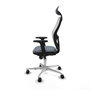 Piqueras y Crespo 2D086N1 Chaise de Bureau avec Appui-tête Gris