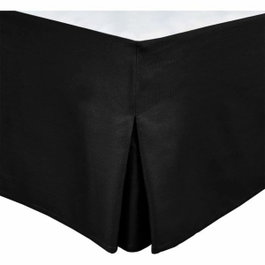 Home Linge Passion Cache Sommier 140x190 cm avec Jupe de 30 cm - Noir