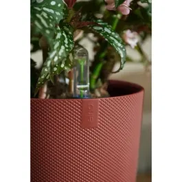 ELHO Pot de fleurs Jazz Rond Intérieur Rouge Ø 26 x H 24 cm 100% Recyclé