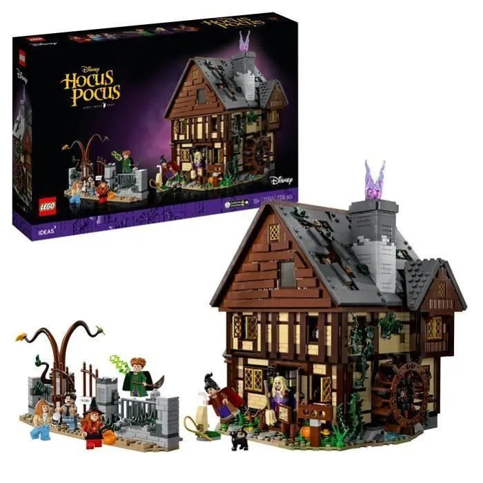 Lego Ideas Hocus Pocus Disney - Le manoir des soeurs Sanderson 21341 - Set de construction pour adultes - Cadeau Halloween Lego Ideas Hocus Pocus Disney - Le manoir des soeurs Sanderson 21341 - Set de construction pour adultes - Cadeau Halloween