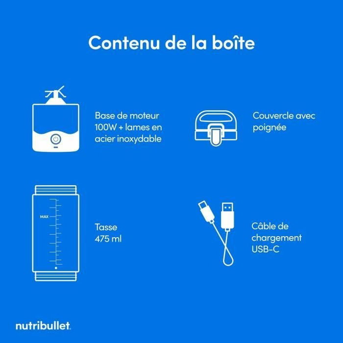 Nutribullet NBP003BP Blender portable Rose 475 ml Nutribullet NBP003BP Blender portable Rose 475 ml
