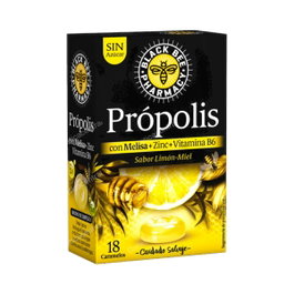 BLACK BEE Caramels à la propolis saveur miel-citron, 18 unités
