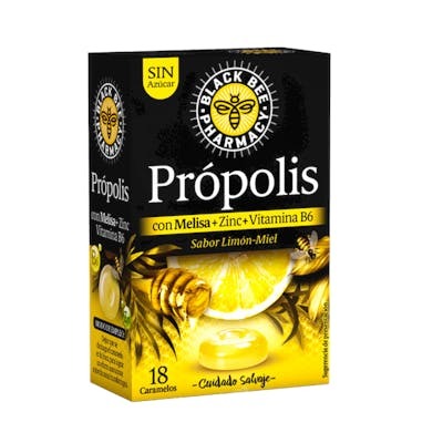 Black Bee Caramelos Propóleo Sabor Miel-Limon 18 Uds Black Bee Caramelos Propóleo Sabor Miel-Limon 18 Uds