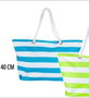 Poessa Bolso de playa - Sac de plage en polyester Oxford 59x19x40cm - Surtido Modèles - Couleurs assorties : Bleu/Blanc, Vert/Blanc