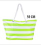 Poessa Bolso de playa - Sac de plage en polyester Oxford 59x19x40cm - Surtido Modèles - Couleurs assorties : Bleu/Blanc, Vert/Blanc