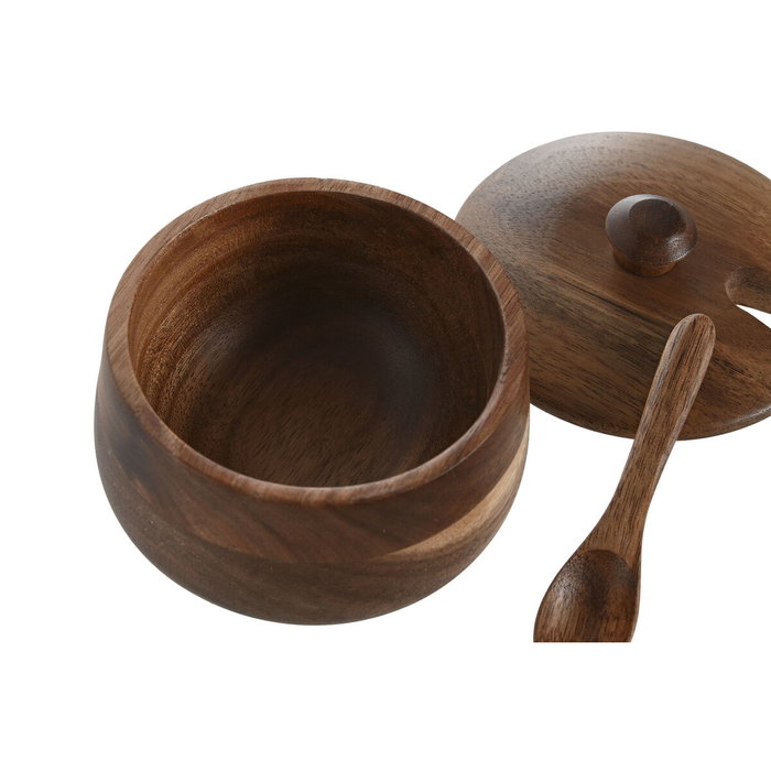 Home ESPRIT Sucrier en Bois d'Acacia Naturel 9,5 x 9,5 x 7,5 cm Home ESPRIT Sucrier en Bois d'Acacia Naturel 9,5 x 9,5 x 7,5 cm
