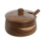 Home ESPRIT Sucrier en Bois d'Acacia Naturel 9,5 x 9,5 x 7,5 cm