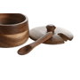 Home ESPRIT Sucrier en Bois d'Acacia Naturel 9,5 x 9,5 x 7,5 cm