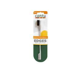 Cantu - Brosse coiffante bébé hair extra douce, poils de sanglier naturel, pour création et sculptage des bordures, soin des cheveux bouclés et épais