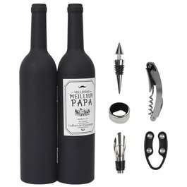 The Concept Factory Coffret d'accessoires pour le vin 5 pièces en forme de bouteille