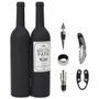 The Concept Factory Coffret d'accessoires pour le vin 5 pièces en forme de bouteille