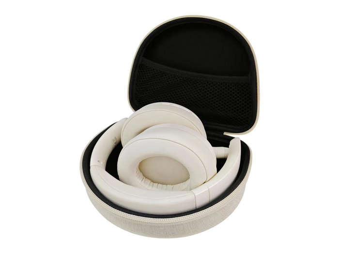 Conceptronic ALVAH02C Casque Bluetooth sans fil avec réduction de bruit active ANC, couleur crème