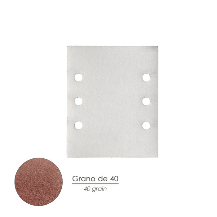 WOLFPACK LINEA PROFESIONAL Feuilles de ponçage rectangulaires Velcro 114x140 mm grain 40, pack de 10 WOLFPACK LINEA PROFESIONAL Feuilles de ponçage rectangulaires Velcro 114x140 mm grain 40, pack de 10