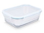 Vivalto Boîte Hermétique en Borosilicate 2800ml 28x9x21cm Transparente (Set de 6)