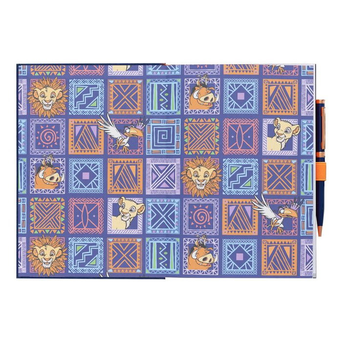 ERIK - Carnet premium A5 avec stylo - Disney Le Roi Lion - 96 pages quadrillées - Couverture rigide velours, marque-page et poche ERIK - Carnet premium A5 avec stylo - Disney Le Roi Lion - 96 pages quadrillées - Couverture rigide velours, marque-page et poche