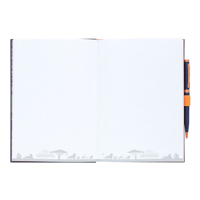 ERIK - Carnet premium A5 avec stylo - Disney Le Roi Lion - 96 pages quadrillées - Couverture rigide velours, marque-page et poche ERIK - Carnet premium A5 avec stylo - Disney Le Roi Lion - 96 pages quadrillées - Couverture rigide velours, marque-page et poche