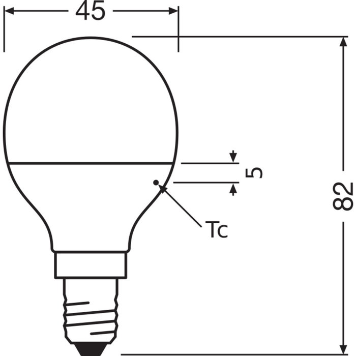 Ledvance/Osram Ampoule LED Classique E14 4,9W 470Lm 2700K 200º IP20