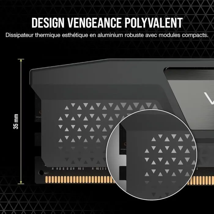 Corsair VENGEANCE DDR5 64 Go (2x32 Go) DIMM 6000MT/s CL 30 Corsair VENGEANCE DDR5 64 Go (2x32 Go) DIMM 6000MT/s CL 30