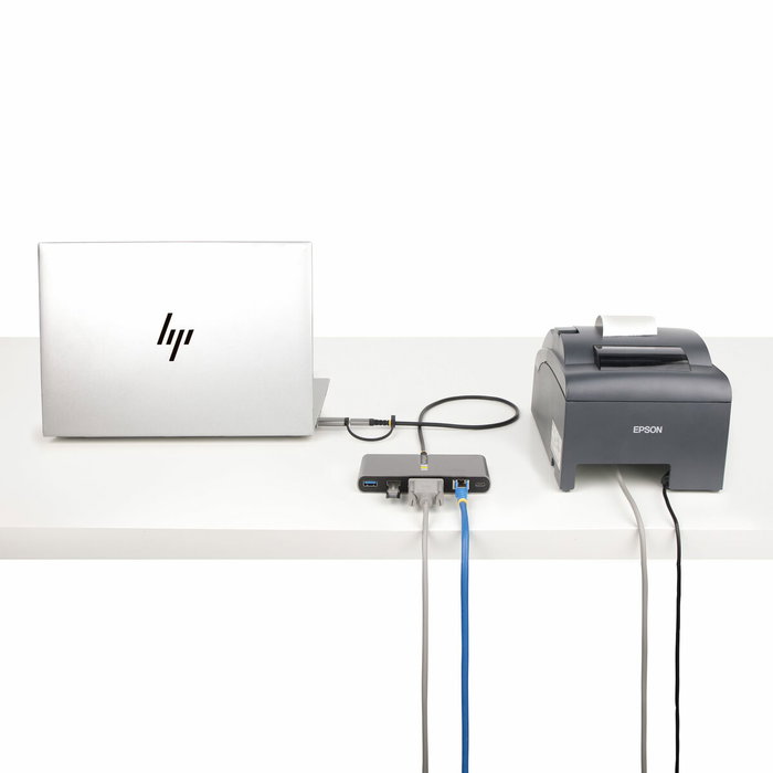 StarTech.com Hub USB-C/USB-A avec GbE et RS232 Gris espace